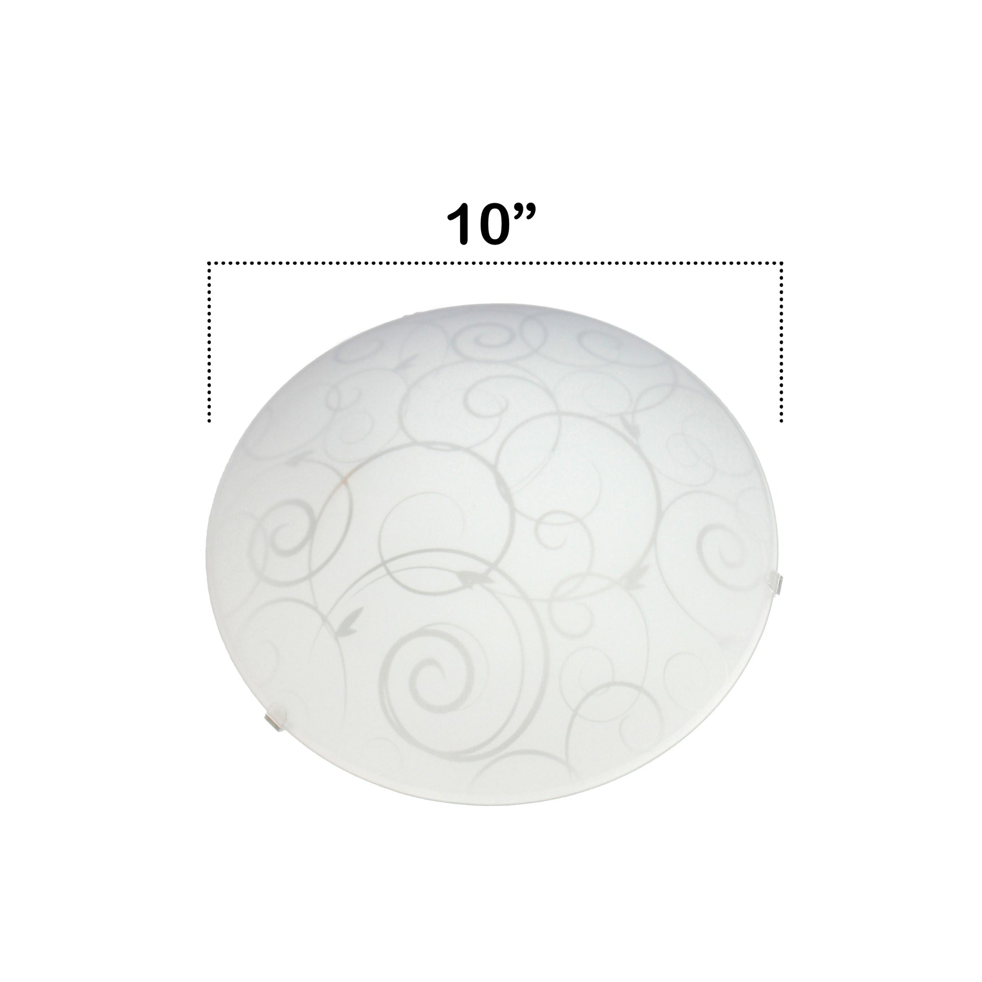 Simple Round Swirl 10" Flush Mount