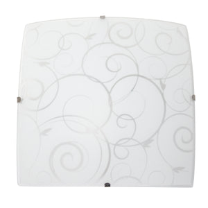 Simple and Standard Square Swirl 10" Flush Mount