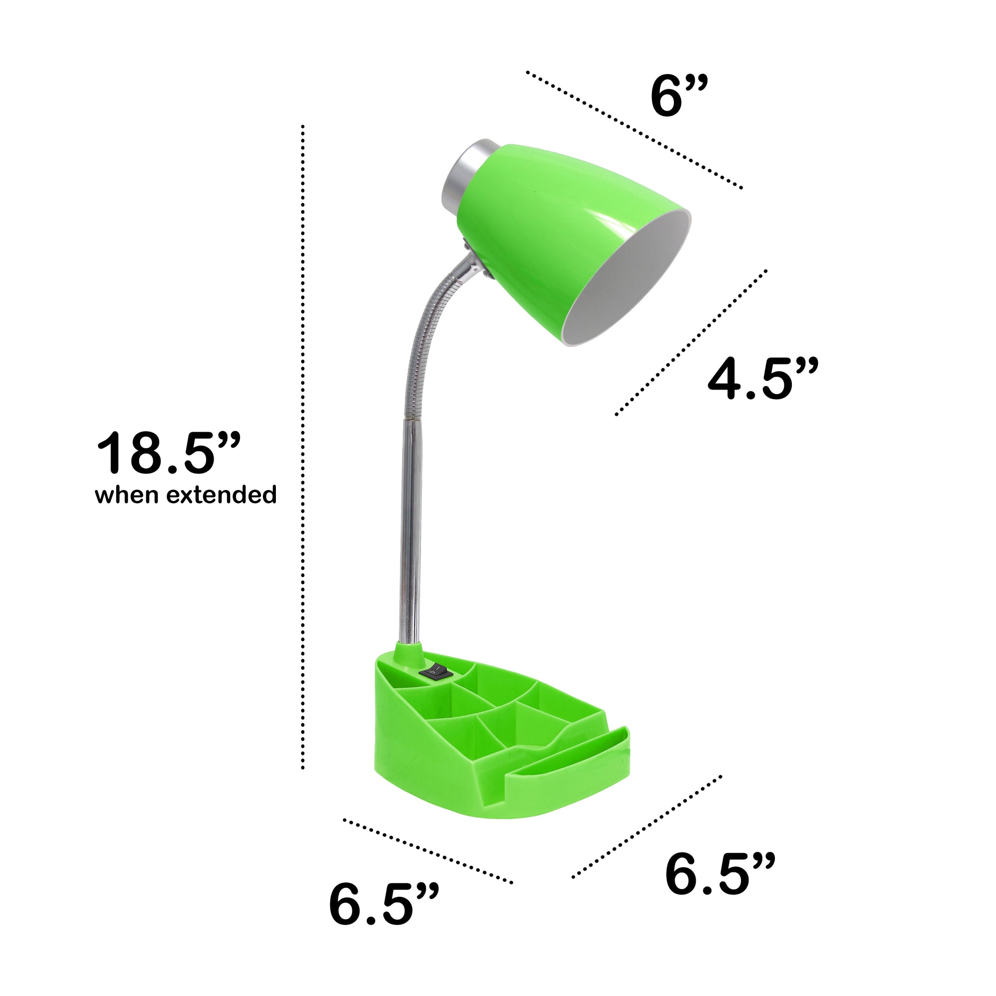 Flexible Gooseneck Organizer 18.5" Desk Lamp