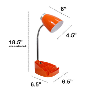 Flexible Gooseneck Organizer 18.5" Desk Lamp