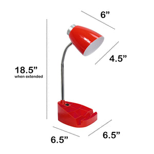 Flexible Gooseneck Organizer 18.5" Desk Lamp