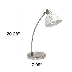 Blossom Flower Cut-Out Traditional 20.28" Desk Lamp