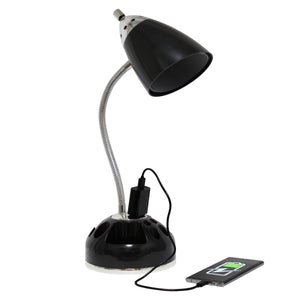 Sleek Essentials USB Port 19.5" Swivel Desk Lamp