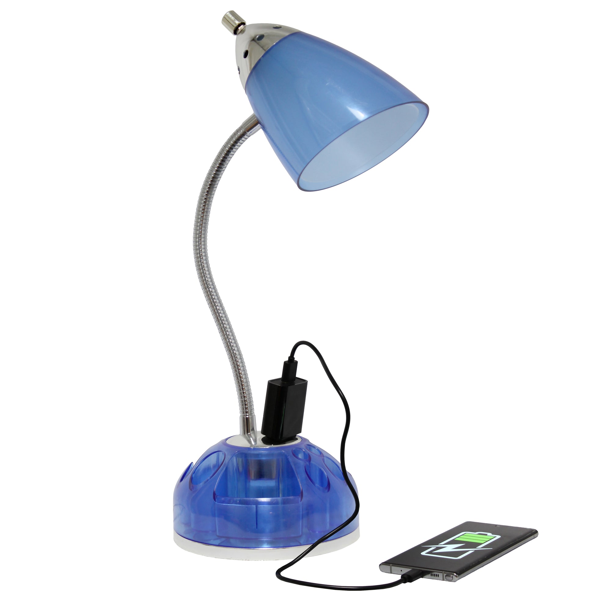 Sleek Essentials USB Port 19.5" Swivel Desk Lamp