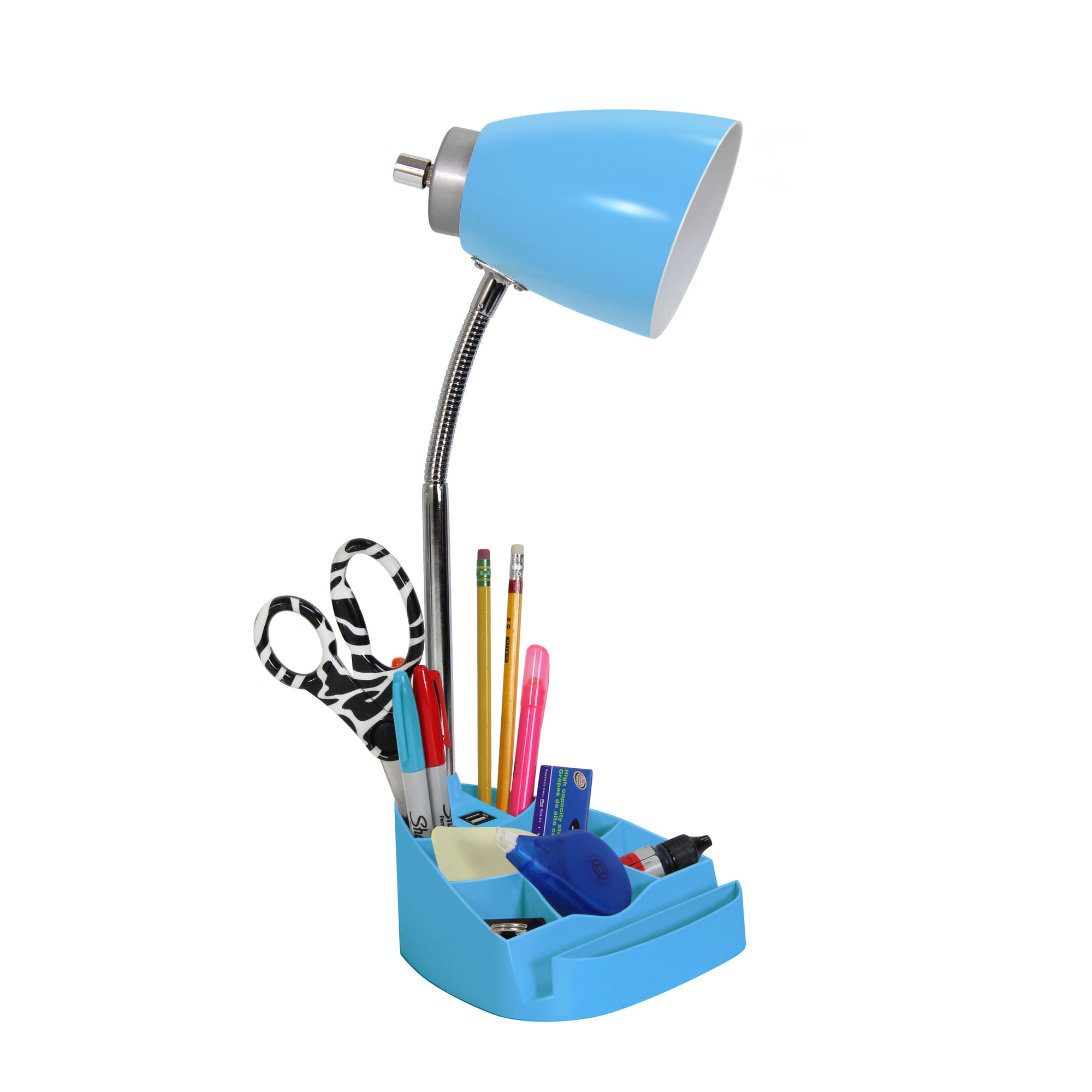 Sleek Essentials Flexible USB Port 18.5"Desk Lamp