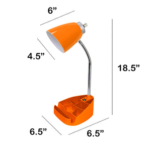 Sleek Essentials Flexible USB Port 18.5"Desk Lamp