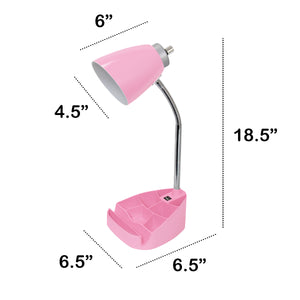 Sleek Essentials Flexible USB Port 18.5" Desk Lamp