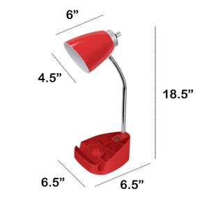 Sleek Essentials Flexible USB Port 18.5"Desk Lamp