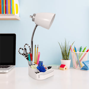 Sleek Essentials Flexible USB Port 18.5" Desk Lamp