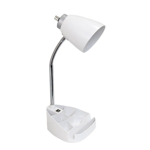 Sleek Essentials Flexible USB Port 18.5" Desk Lamp