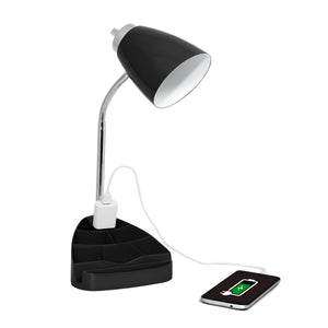 Sleek Essentials Flexible USB Port 18.5"Desk Lamp