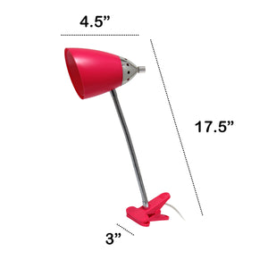 Basic Clip On Reading Light 17.5" Flexible Gooseneck