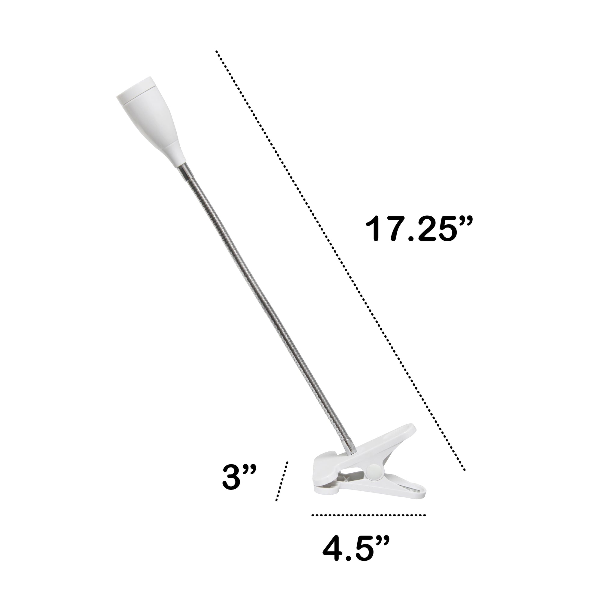 Basic Clip On LED Light 17.25" Flexible Gooseneck