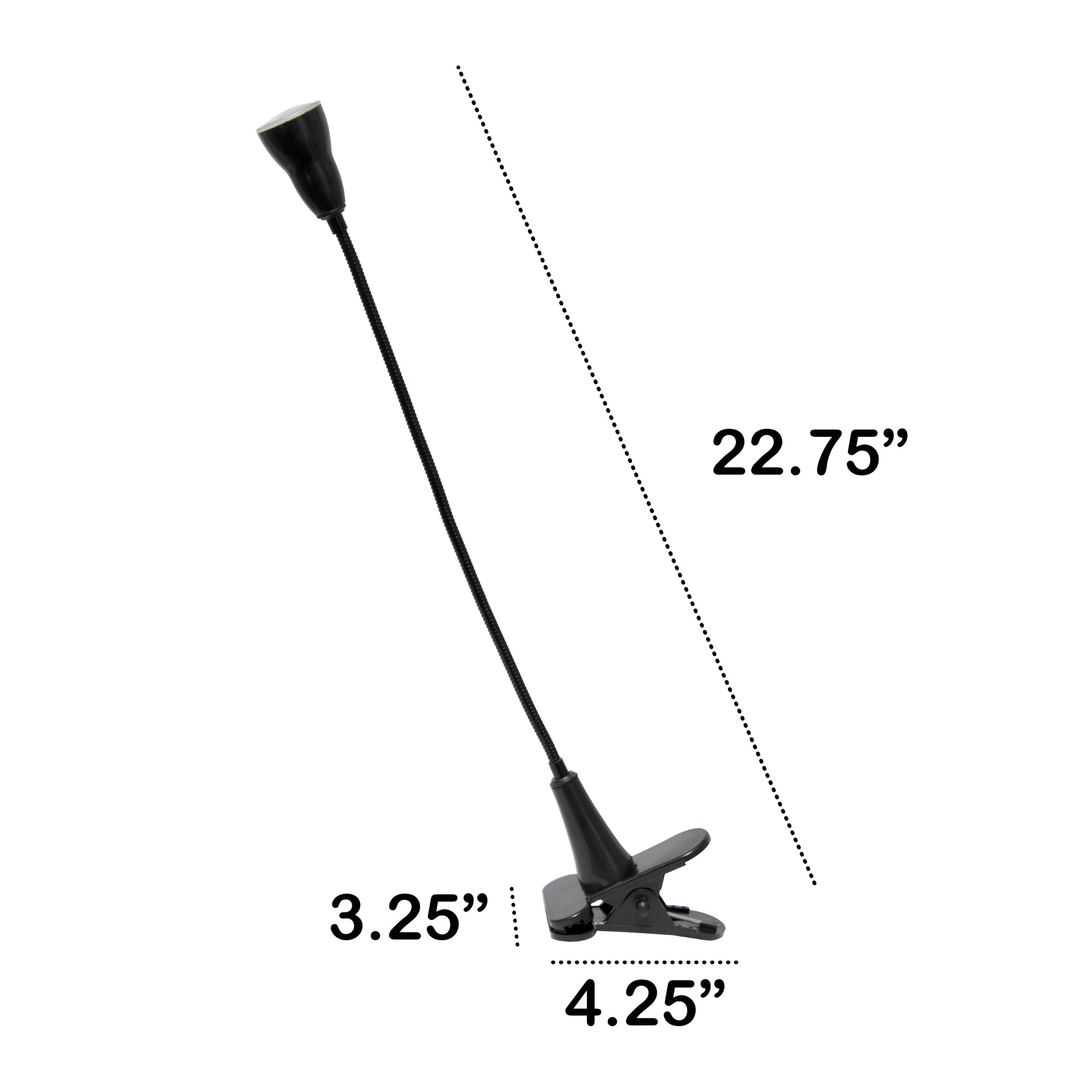 Basic Clip On LED Light 22.75" Flexible Gooseneck