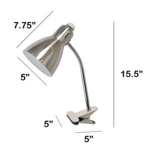 Basic Clip On Reading Light 15.5" Flexible Gooseneck