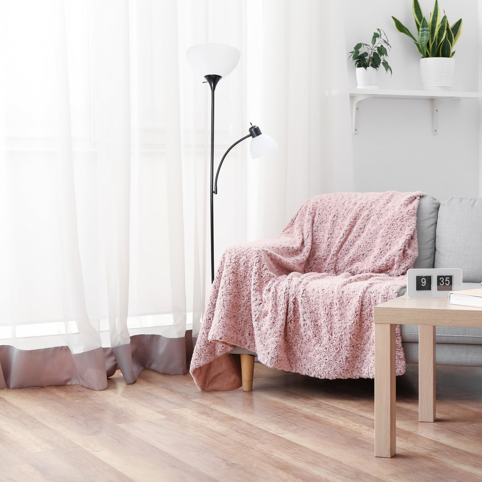 Tall Traditional 2 Light Mother Daughter Metal 71.5" Floor Lamp