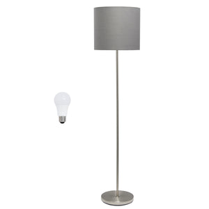 Contemporary Classic Brushed Nickel 57" Floor Lamp