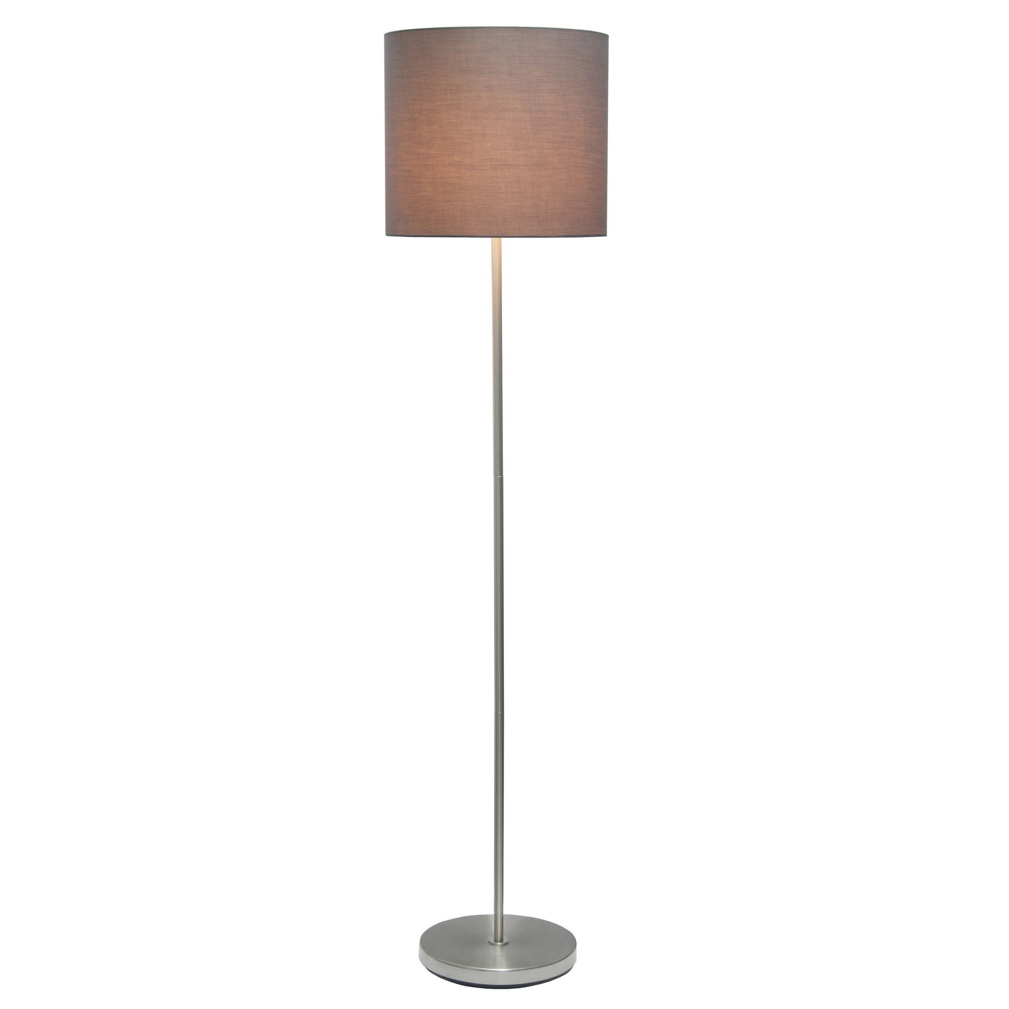 Contemporary Classic Brushed Nickel 57" Floor Lamp