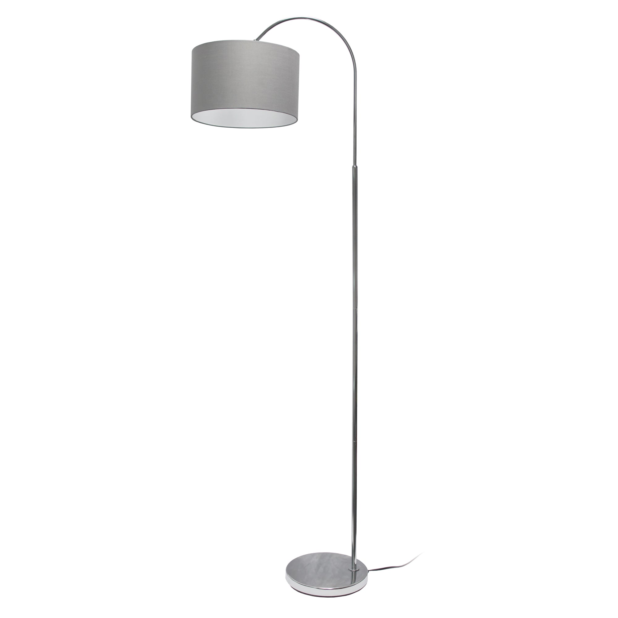 Modern Arched Brushed Nickel 66" Floor Lamp