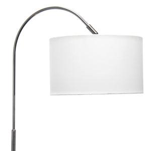 Modern Arched Brushed Nickel 66" Floor Lamp