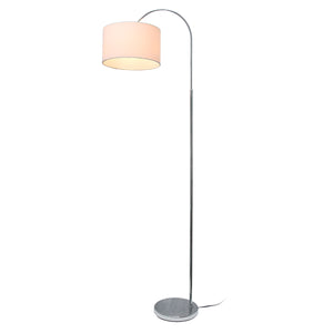 Modern Arched Brushed Nickel 66" Floor Lamp