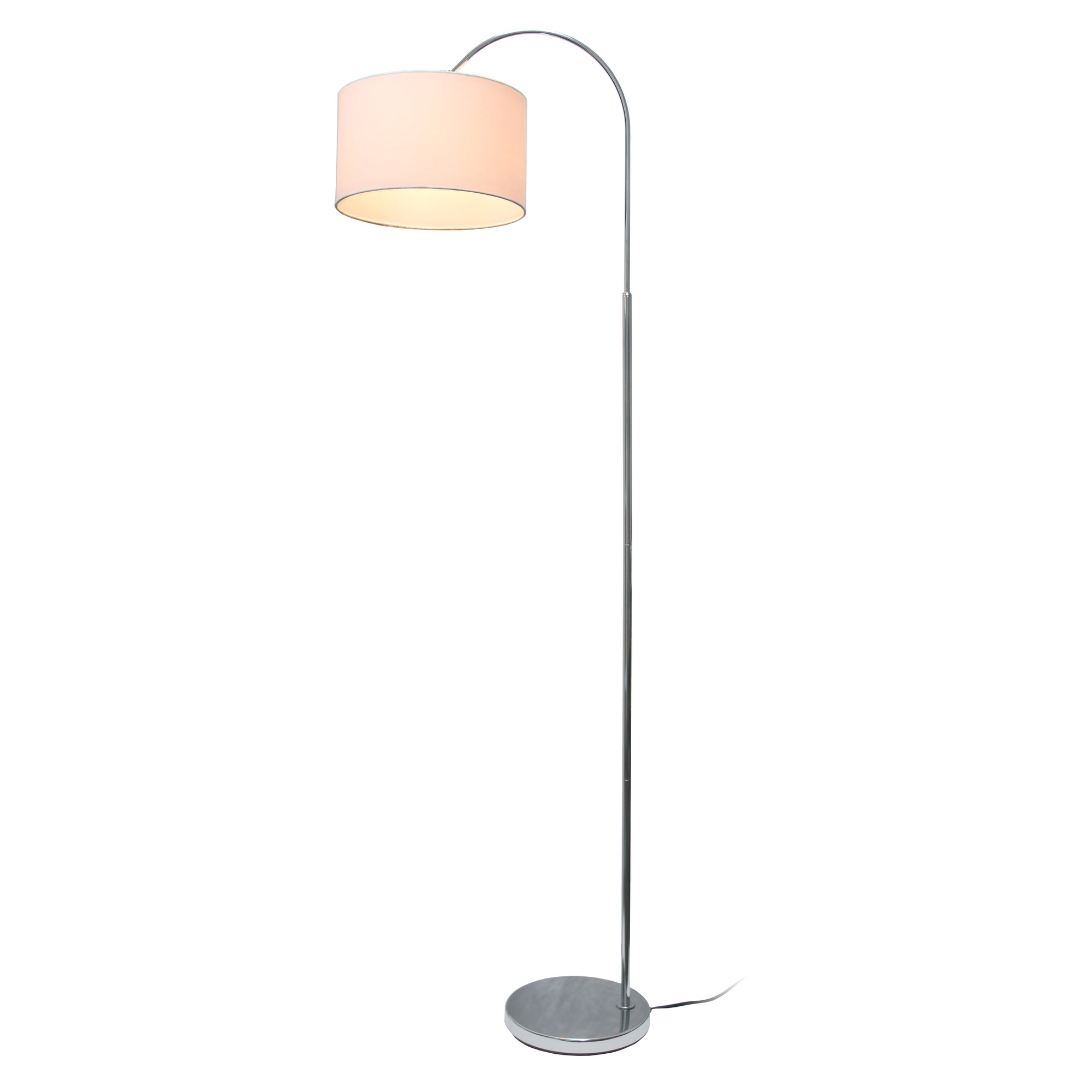 Modern Arched Brushed Nickel 66" Floor Lamp