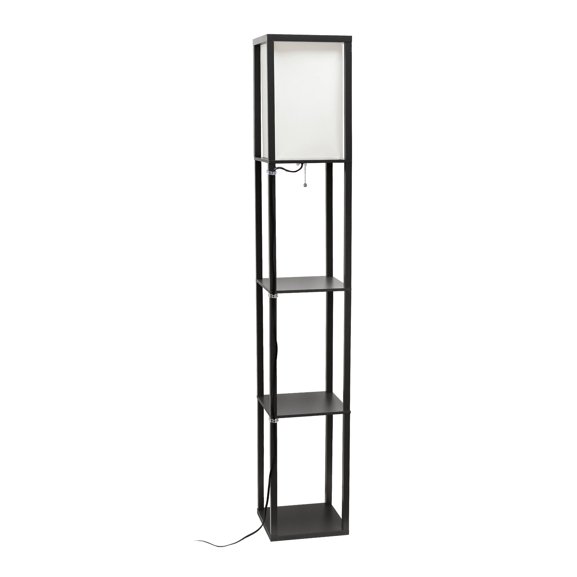 Contemporary 3-Tier Storage & Display 62.5" Floor Lamp