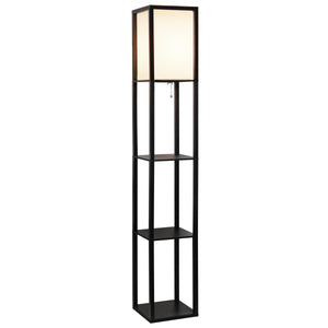 Contemporary 3-Tier Storage & Display 62.5" Floor Lamp