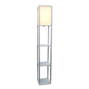 Contemporary 3-Tier Storage & Display 62.5" Floor Lamp