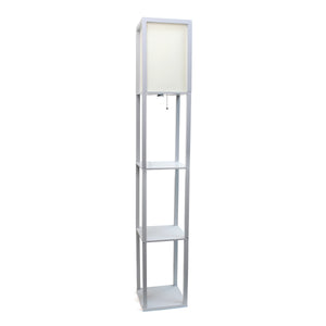 Contemporary 3-Tier Storage & Display 62.5" Floor Lamp