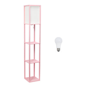 Contemporary 3-Tier Storage & Display 62.5" Floor Lamp