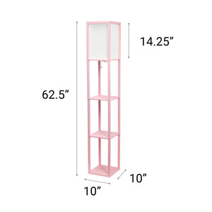 Contemporary 3-Tier Storage & Display 62.5" Floor Lamp