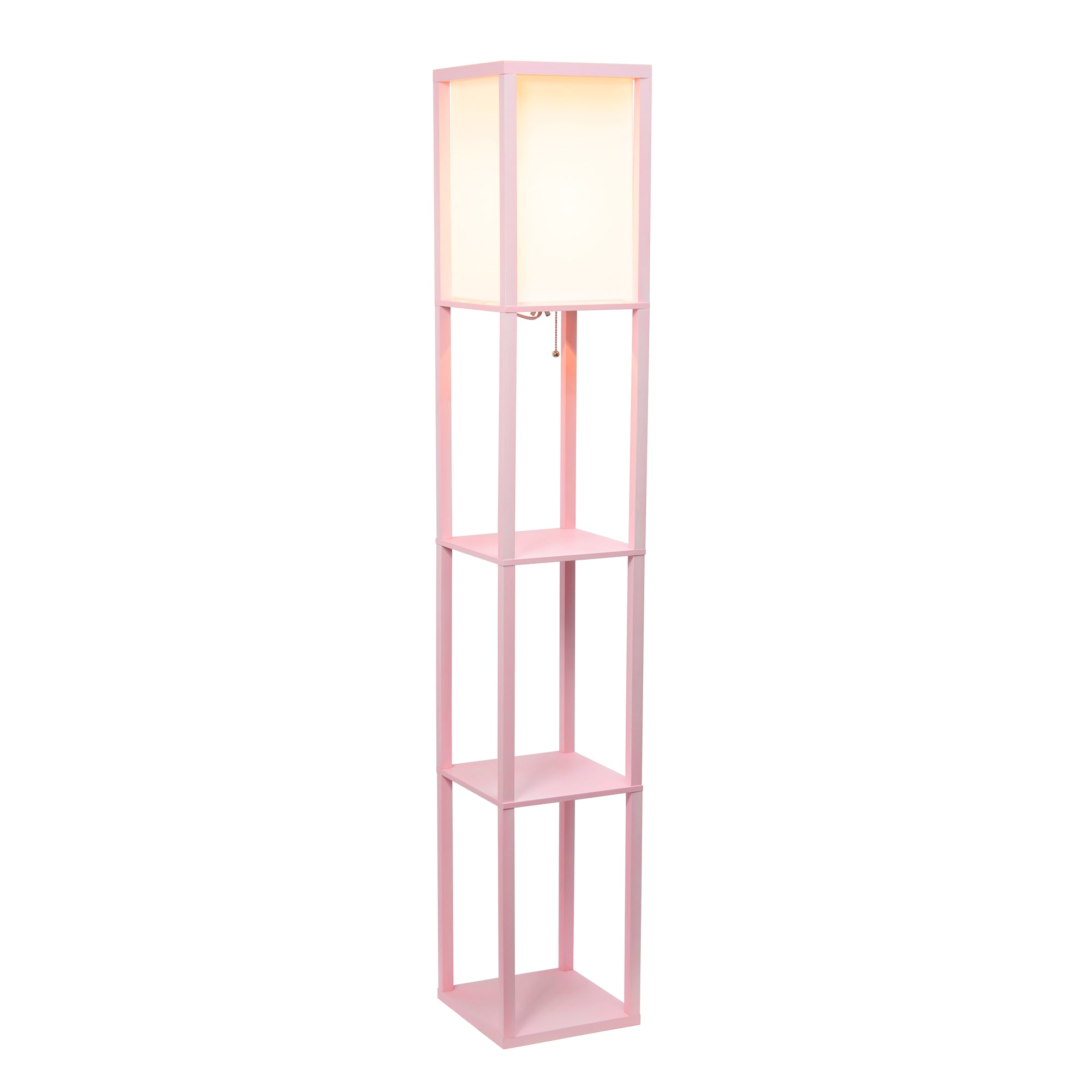 Contemporary 3-Tier Storage & Display 62.5" Floor Lamp