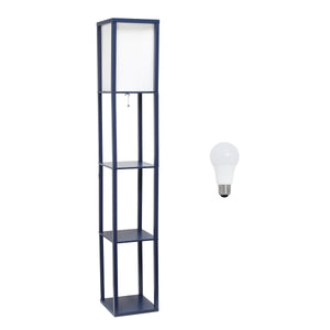 Contemporary 3-Tier Storage & Display 62.5" Floor Lamp