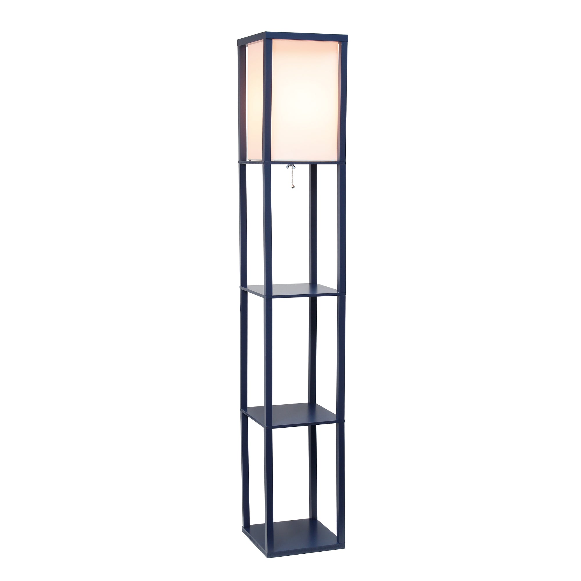 Contemporary 3-Tier Storage & Display 62.5" Floor Lamp