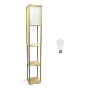 Contemporary 3-Tier Storage & Display 62.5" Floor Lamp