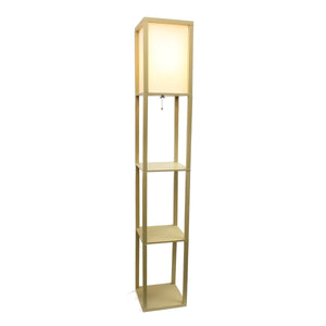 Contemporary 3-Tier Storage & Display 62.5" Floor Lamp