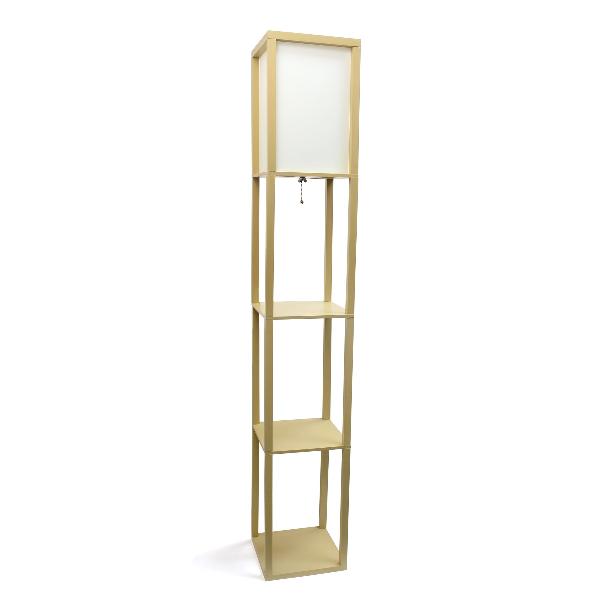 Contemporary 3-Tier Storage & Display 62.5" Floor Lamp