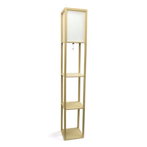 Contemporary 3-Tier Storage & Display 62.5" Floor Lamp