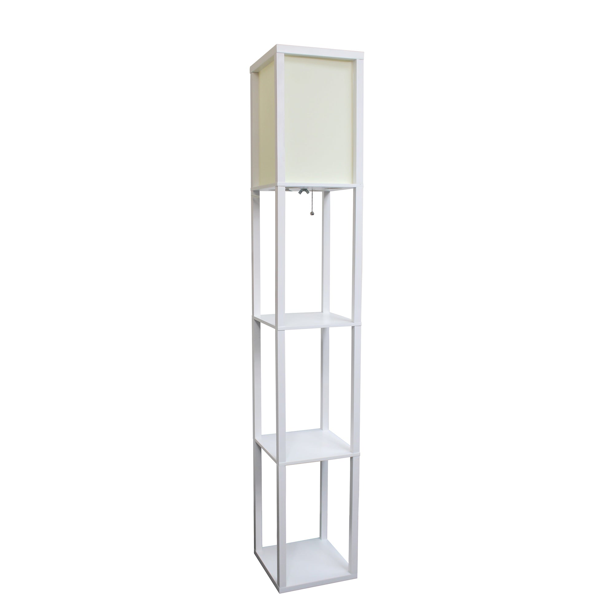 Contemporary 3-Tier Storage & Display 62.5" Floor Lamp