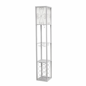 Vino Wine Rack and Storage 62.5" Floor Lamp