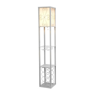 Vino Wine Rack and Storage 62.5" Floor Lamp