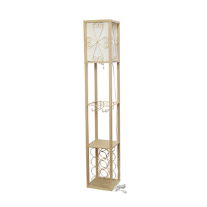 Vino Wine Rack and Storage 62.5" Floor Lamp