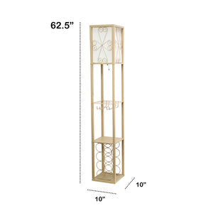 Vino Wine Rack and Storage 62.5" Floor Lamp