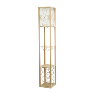 Vino Wine Rack and Storage 62.5" Floor Lamp