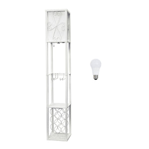 Vino Wine Rack and Storage 62.5" Floor Lamp