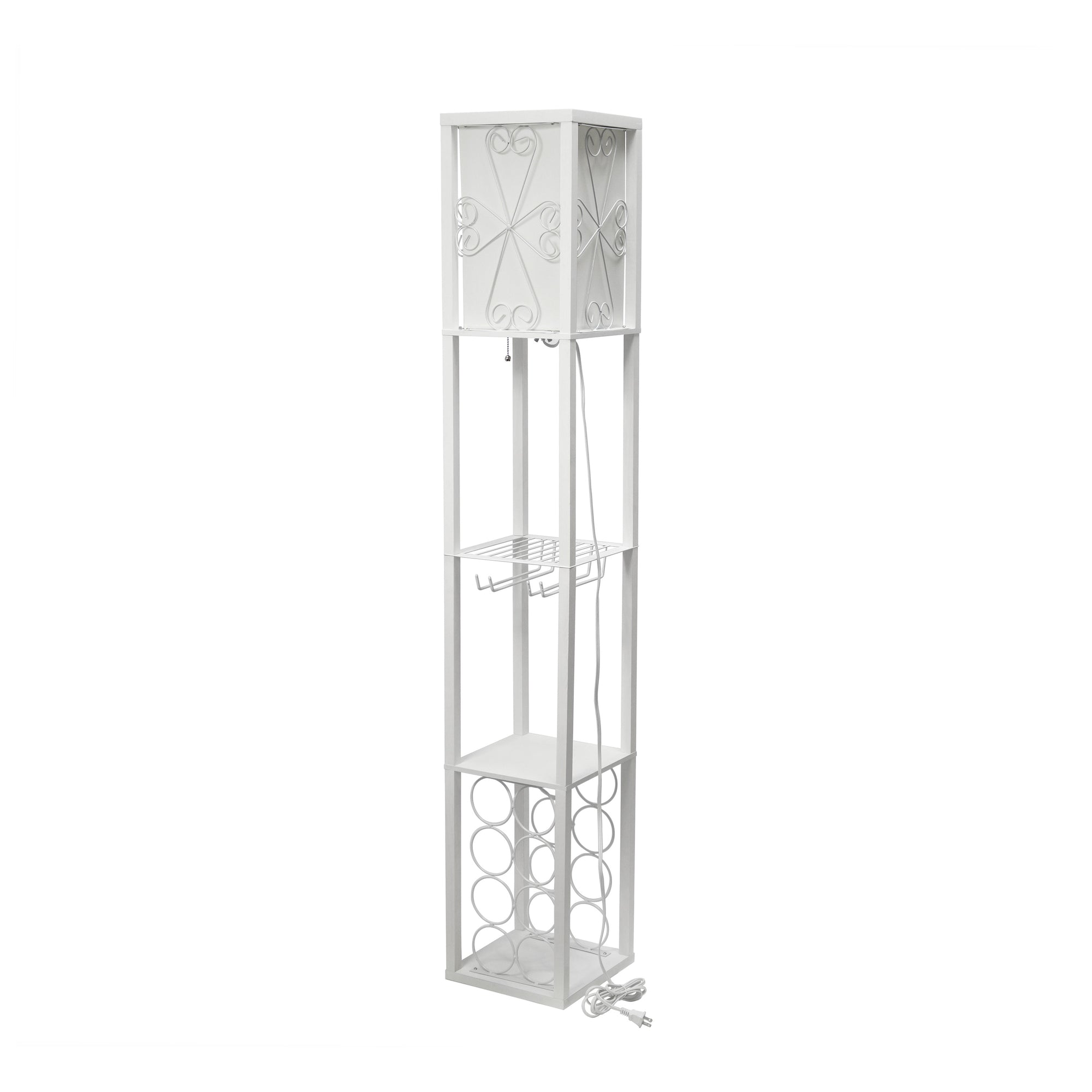 Vino Wine Rack and Storage 62.5" Floor Lamp