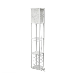 Vino Wine Rack and Storage 62.5" Floor Lamp