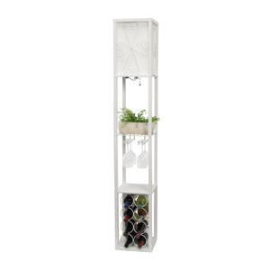 Vino Wine Rack and Storage 62.5" Floor Lamp