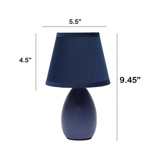 Traditional Ceramic Oblong 9.45" Table Desk Lamp